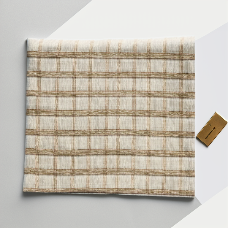 Cotton Fabric with Woven Squares: Versatile Designs for Home and Wear