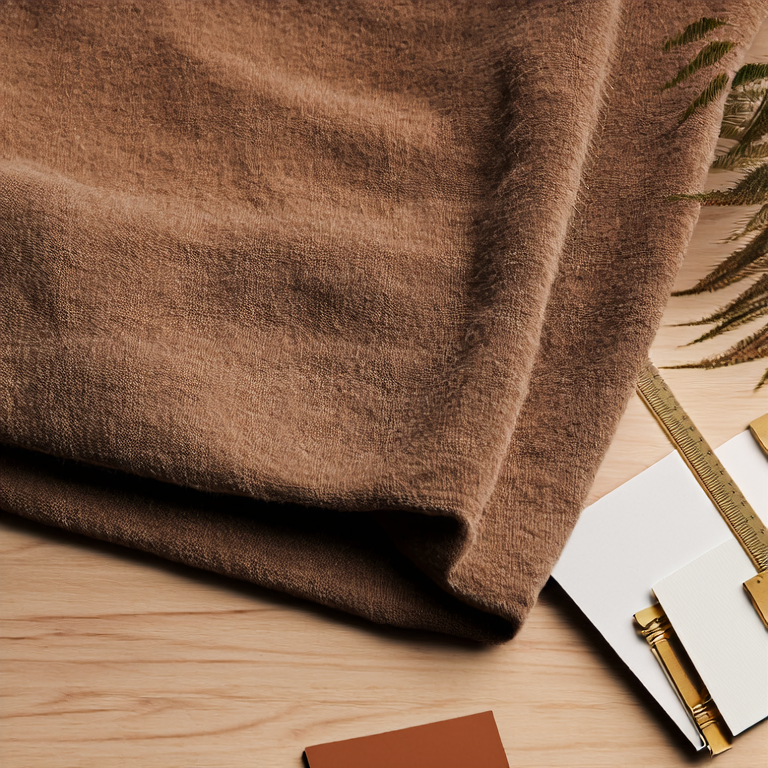 Warm Brown Cotton Fabric