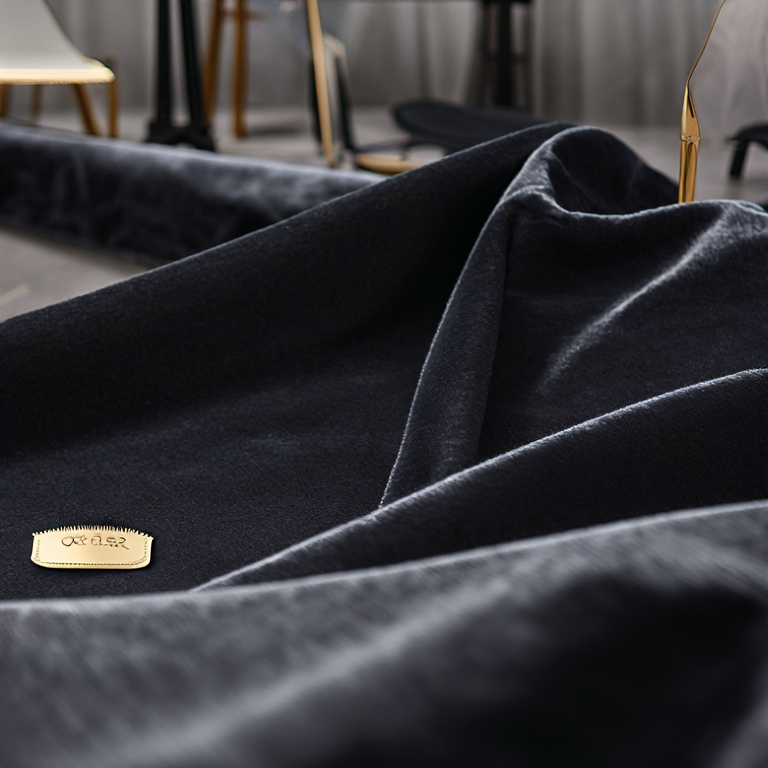 Luxurious Black Cotton Velvet Fabric